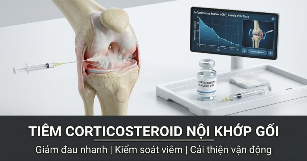 Tiêm corticosteroid nội khớp gối